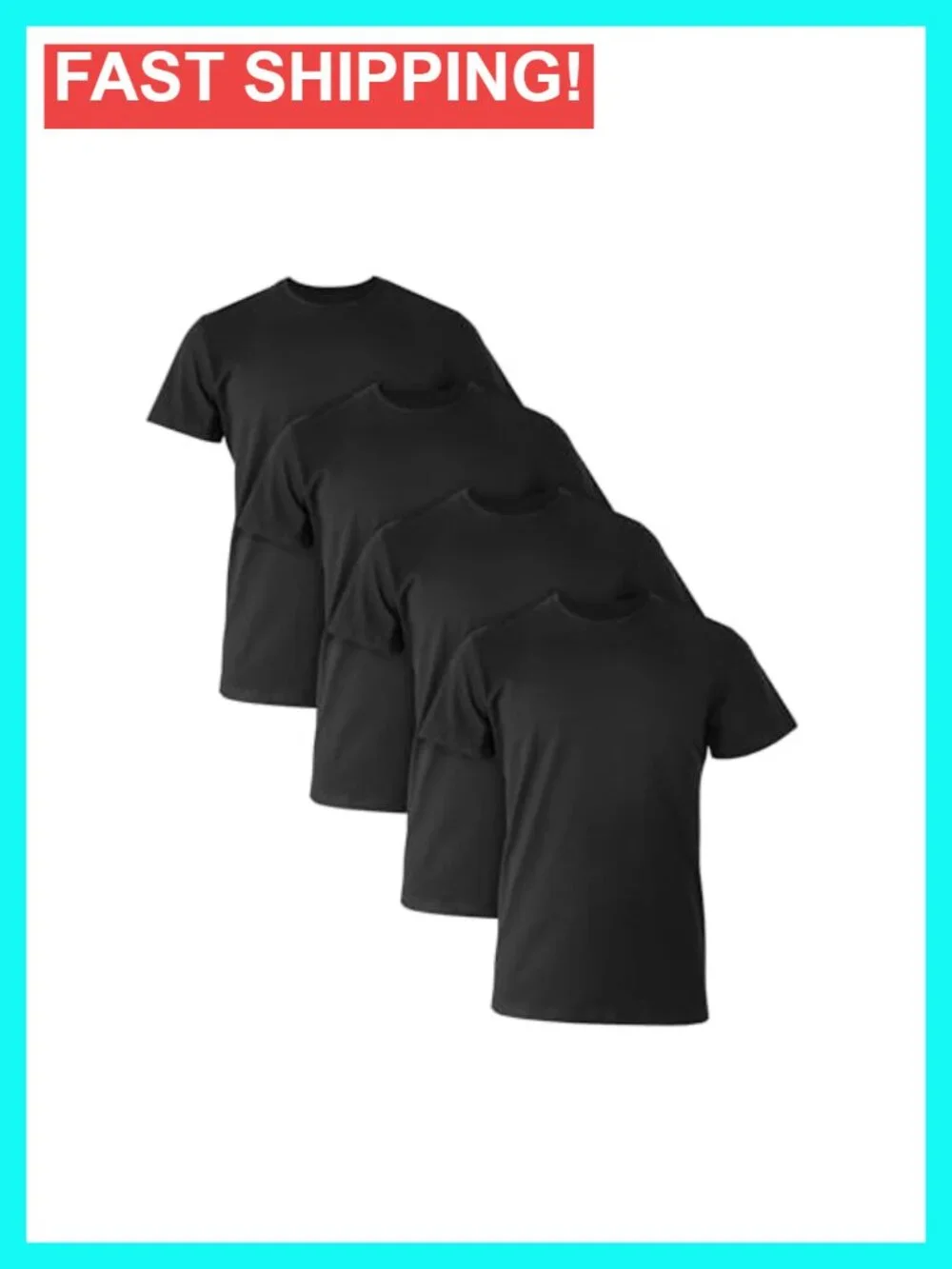 Classic Fit Men's Cotton Stretch Crewneck Undershirt Multipack